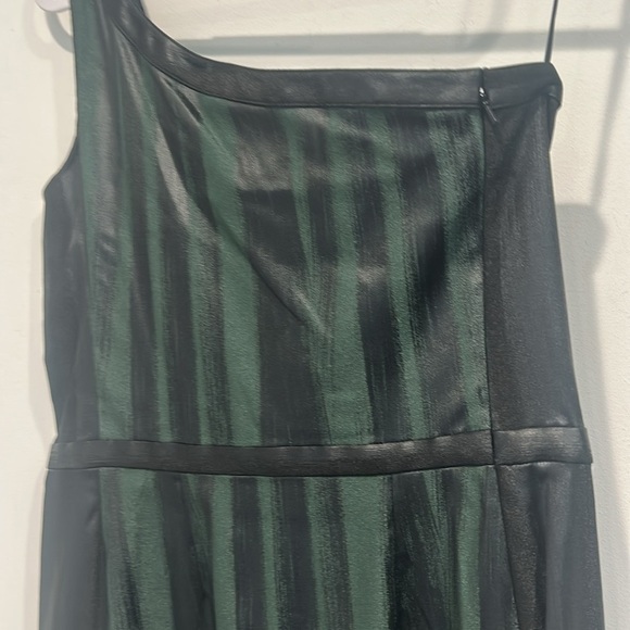 JAYGODFREY Black green dark One-Shoulder Sheath Mini Dress size 10 women’s - Picture 8 of 8